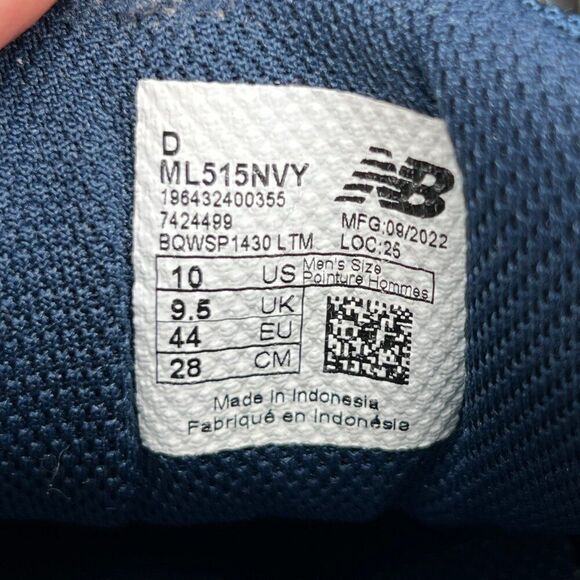 New Balance 515 Retro Sneakers Men's 10 Navy Blue Athletic Comfort Casual Shoes - Picture 12 of 12
